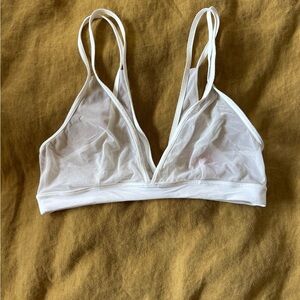 Commando Sheer Mesh White Bralette